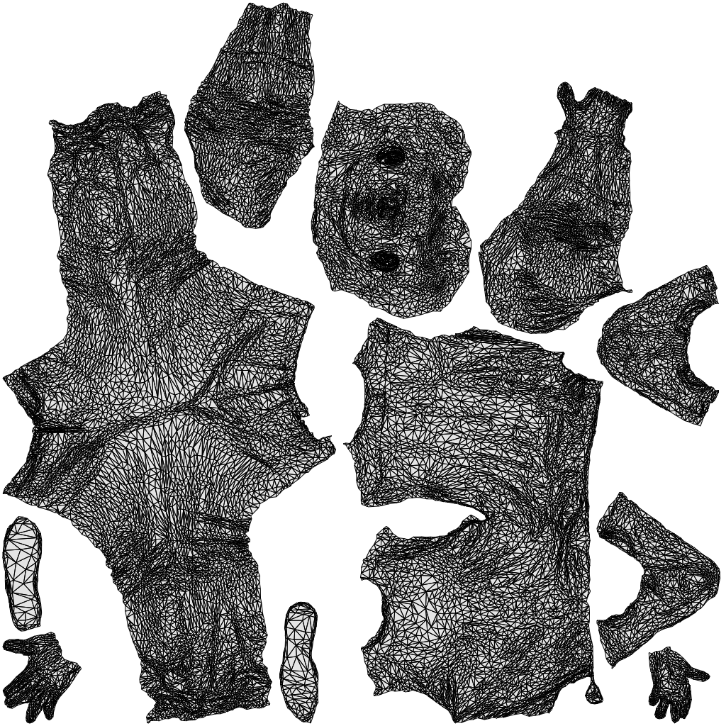 3D human model man casual walking, photogrammetry scanned person for archviz, wireframe top-down view