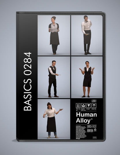 5 3D scanned people hospitality, photorealistic archviz pack for Enscape and SketchUp