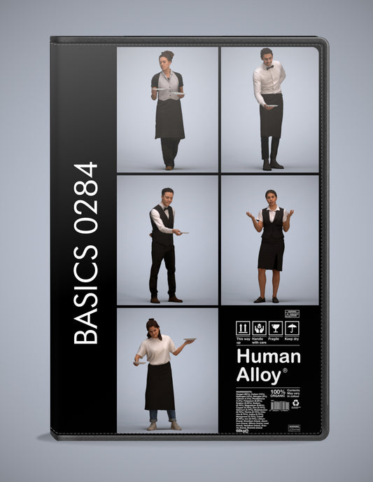 5 3D scanned people hospitality, photorealistic archviz pack for Enscape and SketchUp