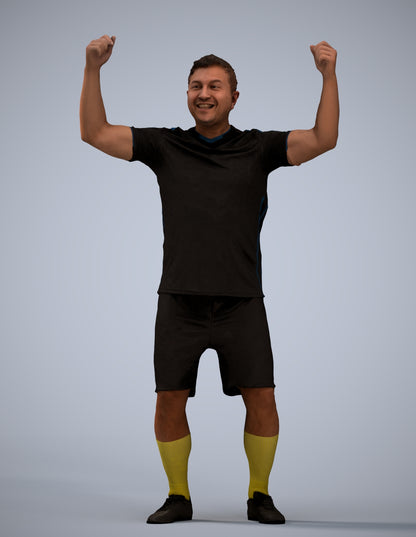 realistic 3D man sport, scanned archviz people for Blender and 3ds Max