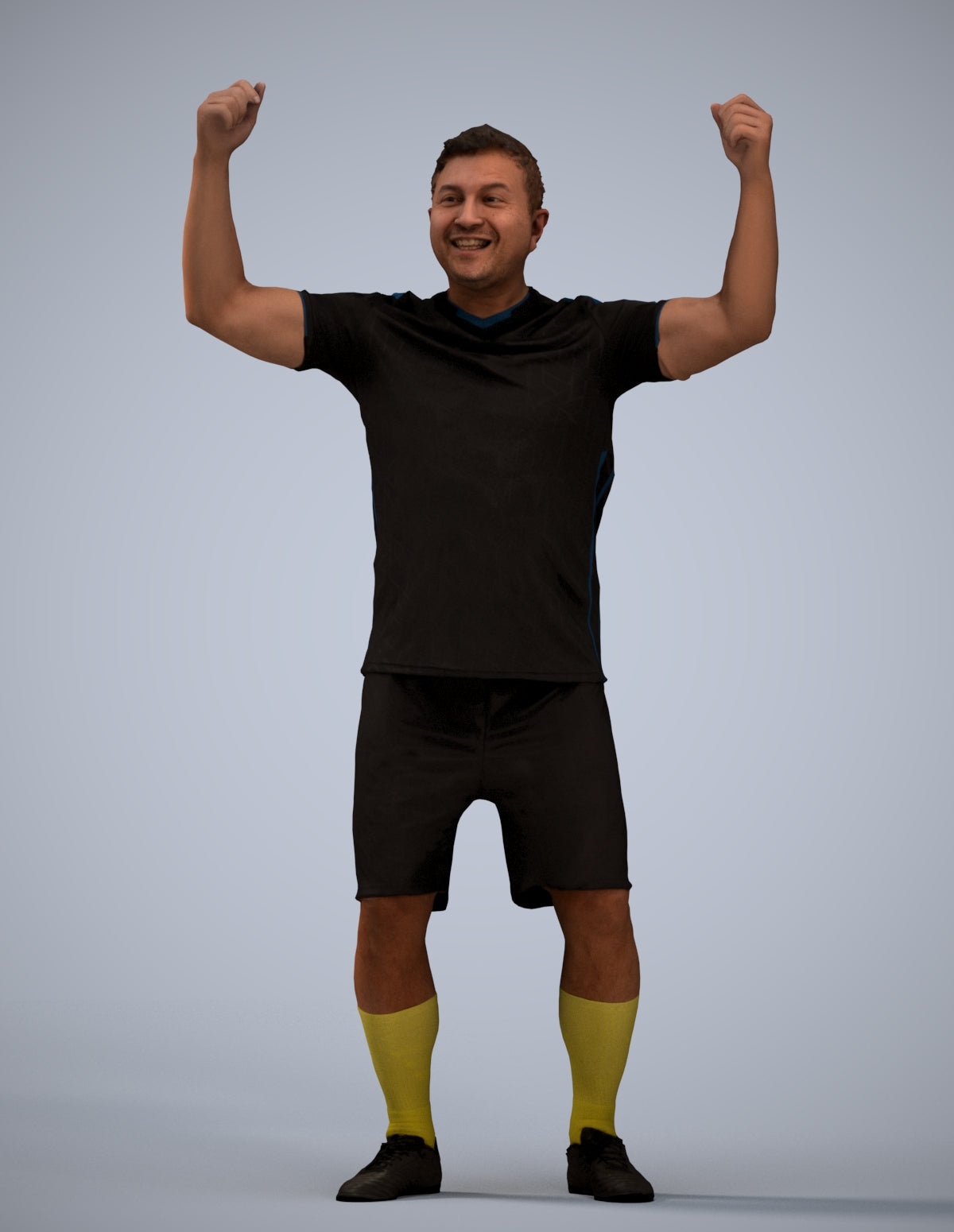 realistic 3D man sport, scanned archviz people for Blender and 3ds Max