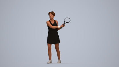 3D scanned woman sport, photorealistic archviz people for Enscape and SketchUp, top-down view render