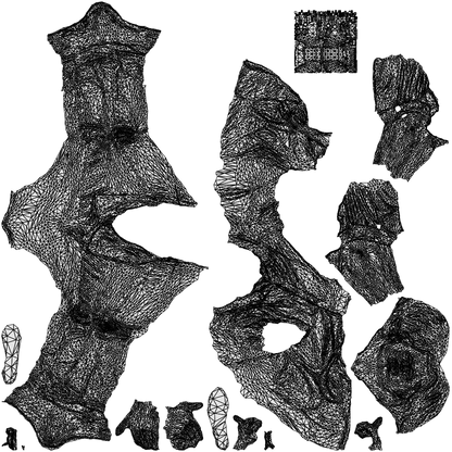 photogrammetry 3D man casual sitting, realistic human model archviz FBX, wireframe top-down view