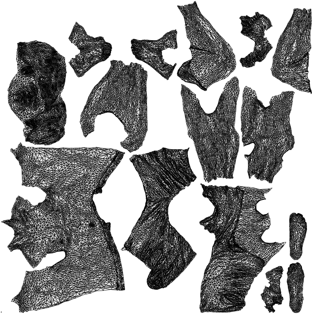 3D people model man pool, scanned human for 3ds Max rendering, wireframe top-down view