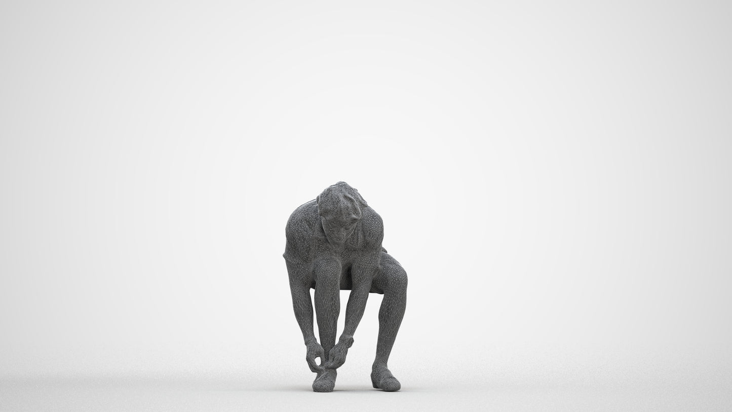 realistic 3D people man sport, render-ready for V-Ray and Corona, FBX OBJ, three-quarter front view render