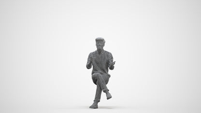 photogrammetry 3D man casual pool, realistic human model archviz FBX, three-quarter front view render