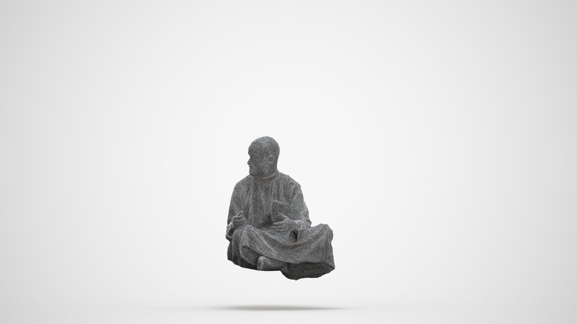 realistic 3D man casual sitting, scanned archviz people for Blender and 3ds Max, three-quarter front view render