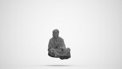 realistic 3D man casual sitting, scanned archviz people for Blender and 3ds Max, three-quarter front view render