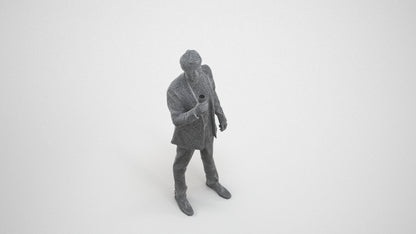 scanned 3D man formal formalaffairs, photogrammetry people for Enscape and V-Ray, wireframe three-quarter view