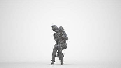 realistic 3D human girl kids, archviz people FBX OBJ for Blender, three-quarter front view render