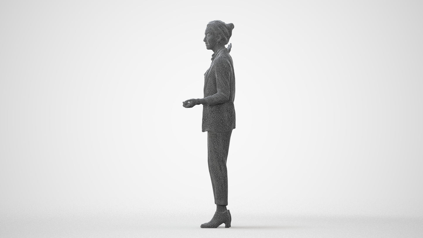 photogrammetry 3D woman business, realistic human model archviz FBX, square thumbnail