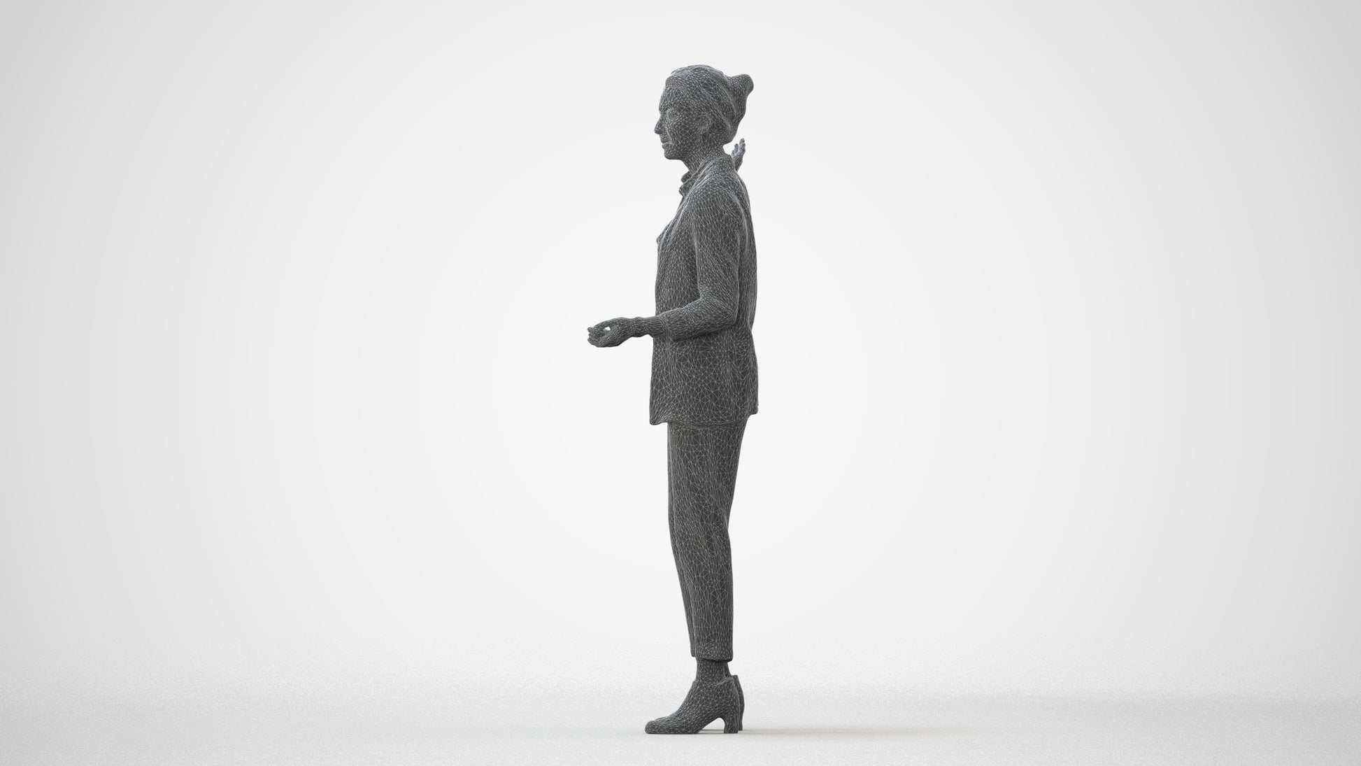 photogrammetry 3D woman business, realistic human model archviz FBX, square thumbnail