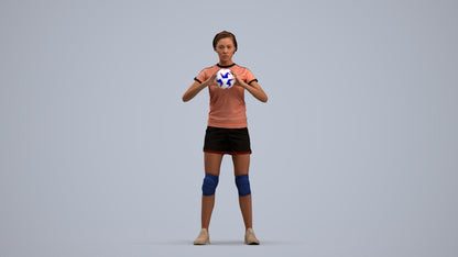 realistic 3D people woman sport, render-ready for V-Ray and Corona, FBX OBJ, standing pose render