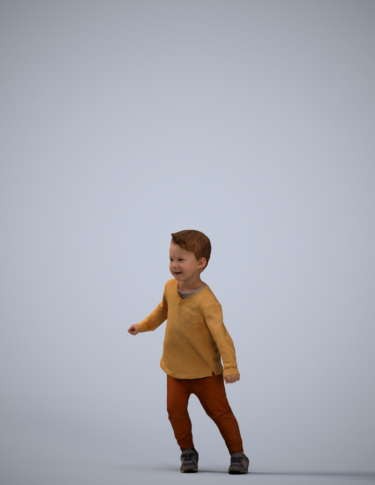 photogrammetry 3D boy casual kids, realistic human model archviz FBX