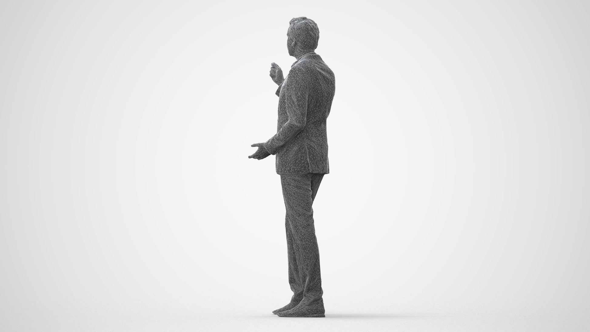 realistic 3D human man business, archviz people FBX OBJ for Blender, square thumbnail