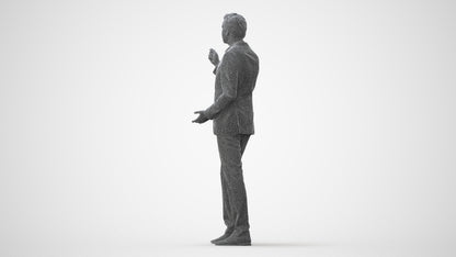 realistic 3D human man business, archviz people FBX OBJ for Blender, square thumbnail