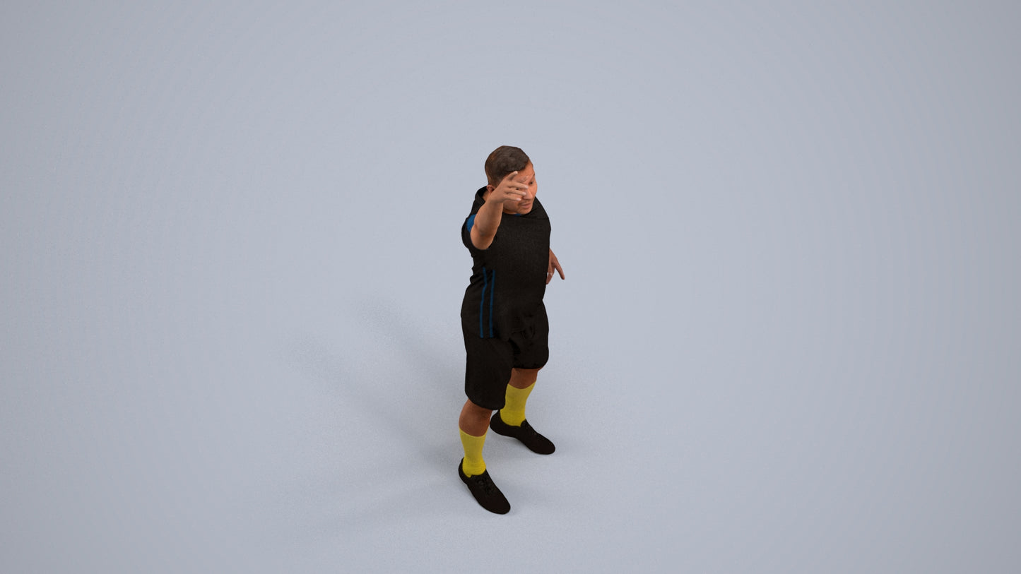 realistic 3D man sport, scanned archviz people for Blender and 3ds Max, back view render