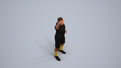 realistic 3D man sport, scanned archviz people for Blender and 3ds Max, back view render