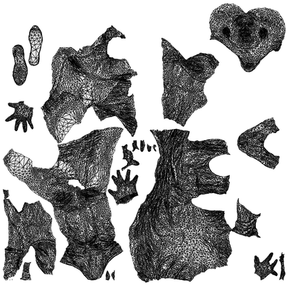 realistic 3D people man casual sitting, render-ready for V-Ray and Corona, FBX OBJ, wireframe top-down view