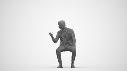 photogrammetry 3D man business, realistic human model archviz FBX, three-quarter front view render