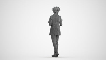 photogrammetry 3D woman medical, realistic human model archviz FBX, wireframe front view