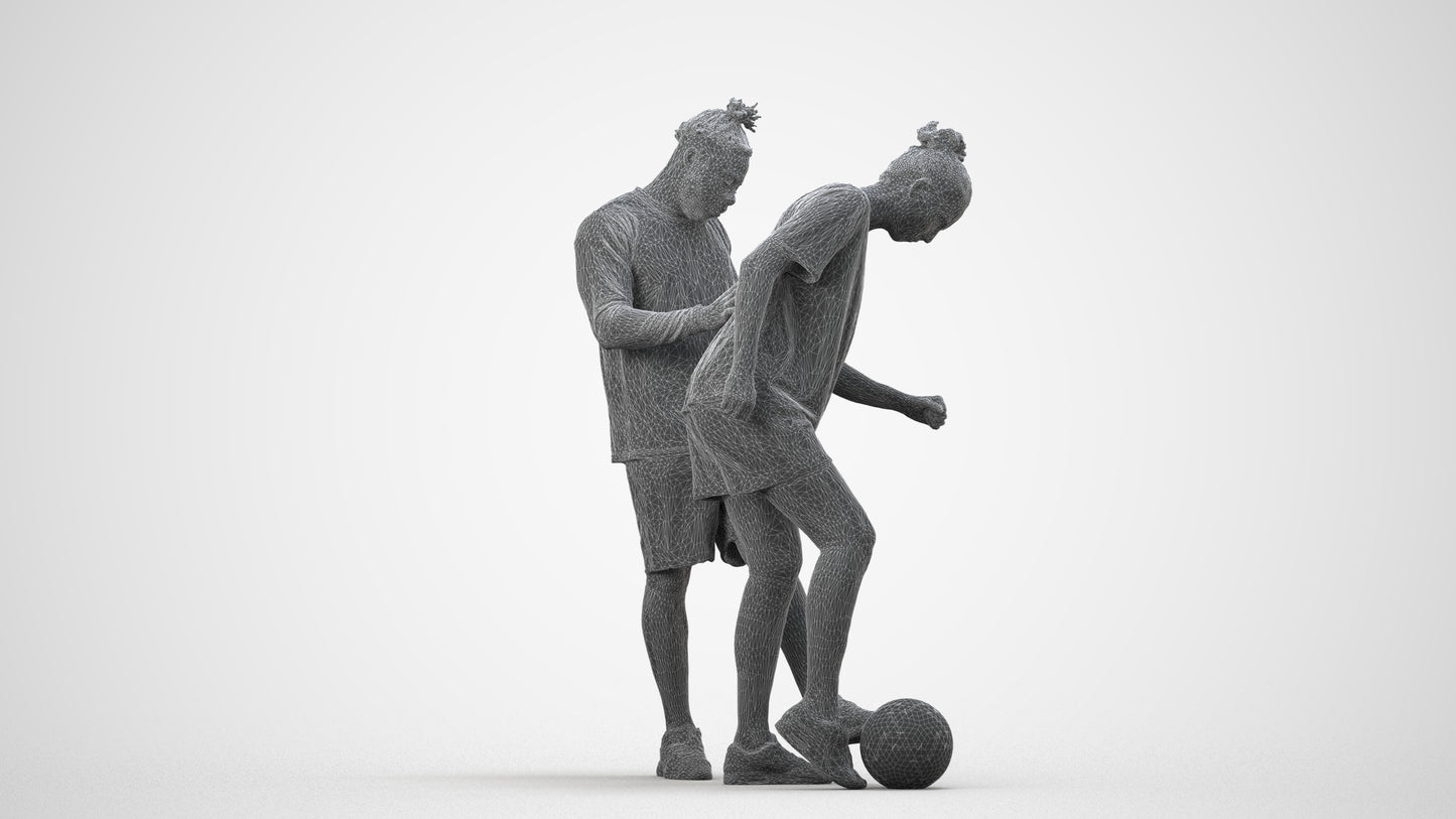scanned 3D woman sport, photogrammetry people for Enscape and V-Ray, wireframe side view