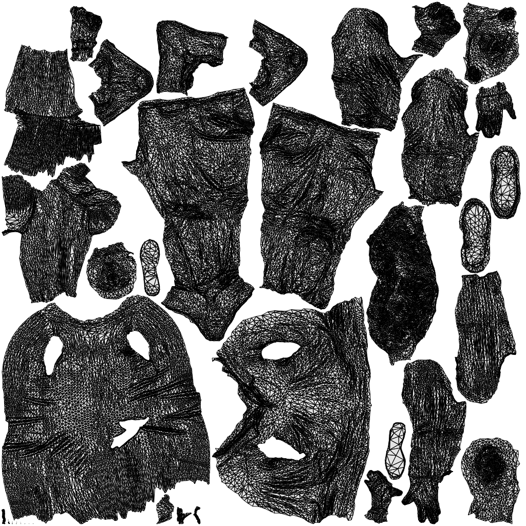 scanned 3D woman casual couple, photogrammetry people for Enscape and V-Ray, wireframe top-down view