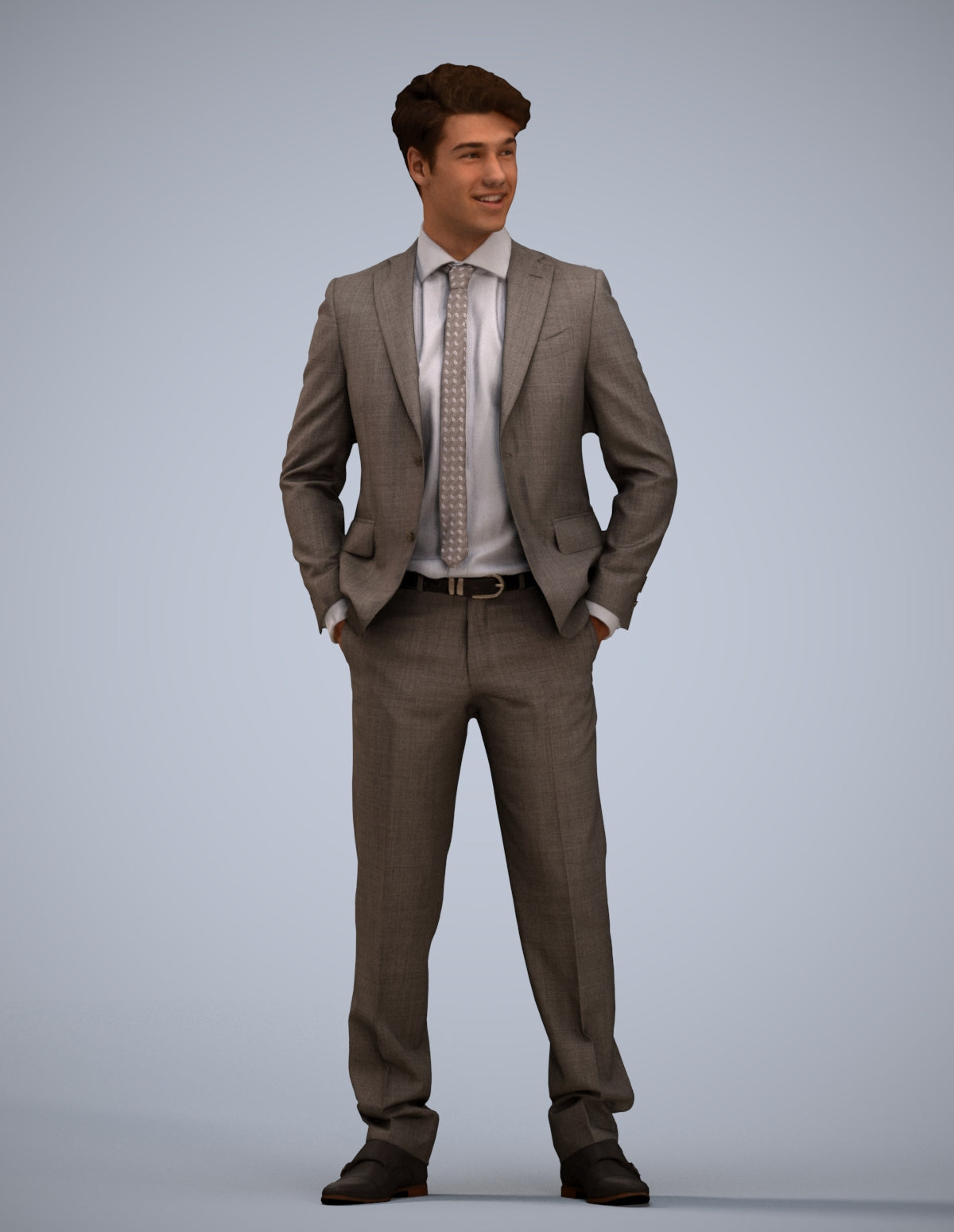 realistic 3D people man business, render-ready for V-Ray and Corona, FBX OBJ
