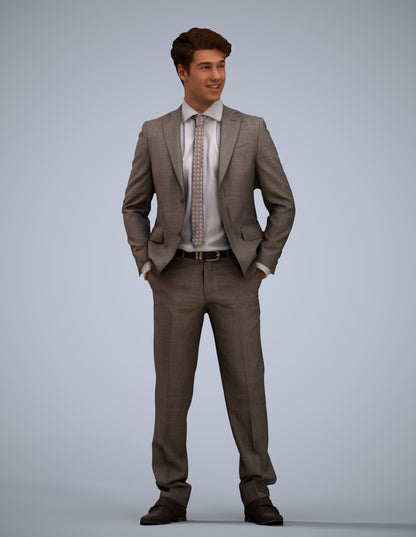 realistic 3D people man business, render-ready for V-Ray and Corona, FBX OBJ