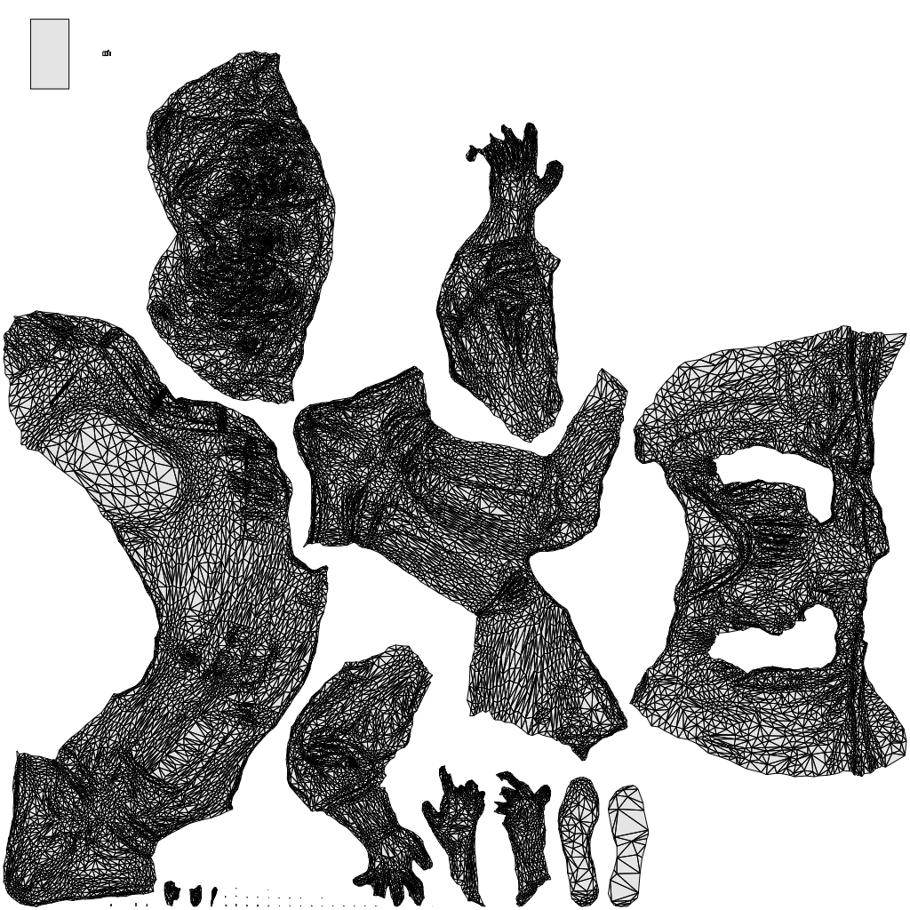3D human model woman casual sitting, photogrammetry scanned person for archviz, wireframe top-down view