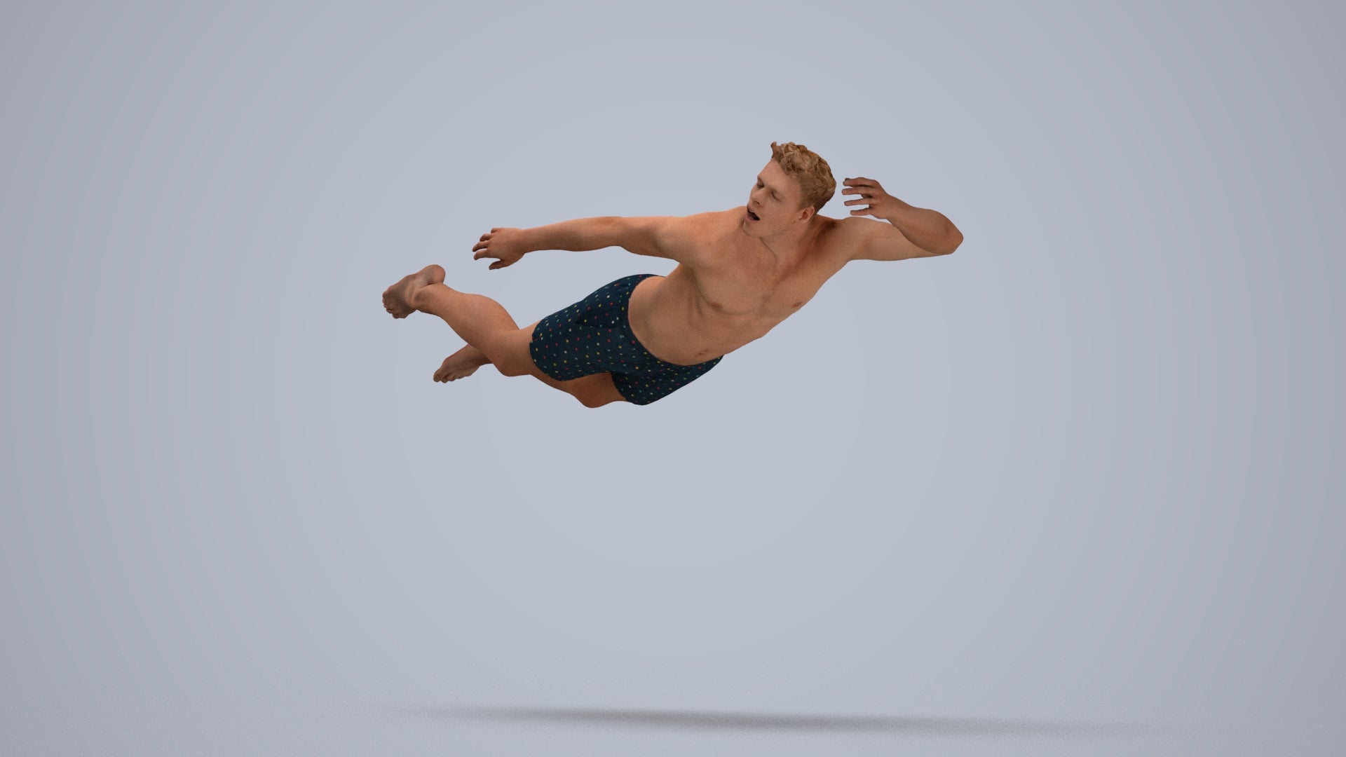 realistic 3D people man sport pool, render-ready for V-Ray and Corona, FBX OBJ, standing pose render