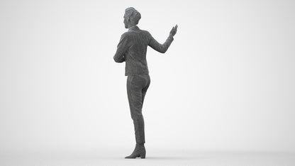 photogrammetry 3D woman business standing, realistic human model archviz FBX, square thumbnail