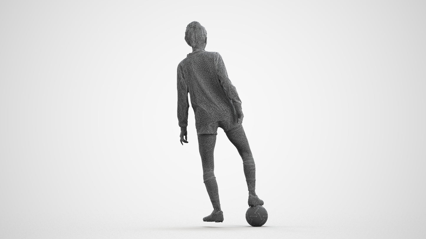 realistic 3D woman sport, scanned archviz people for Blender and 3ds Max, wireframe front view