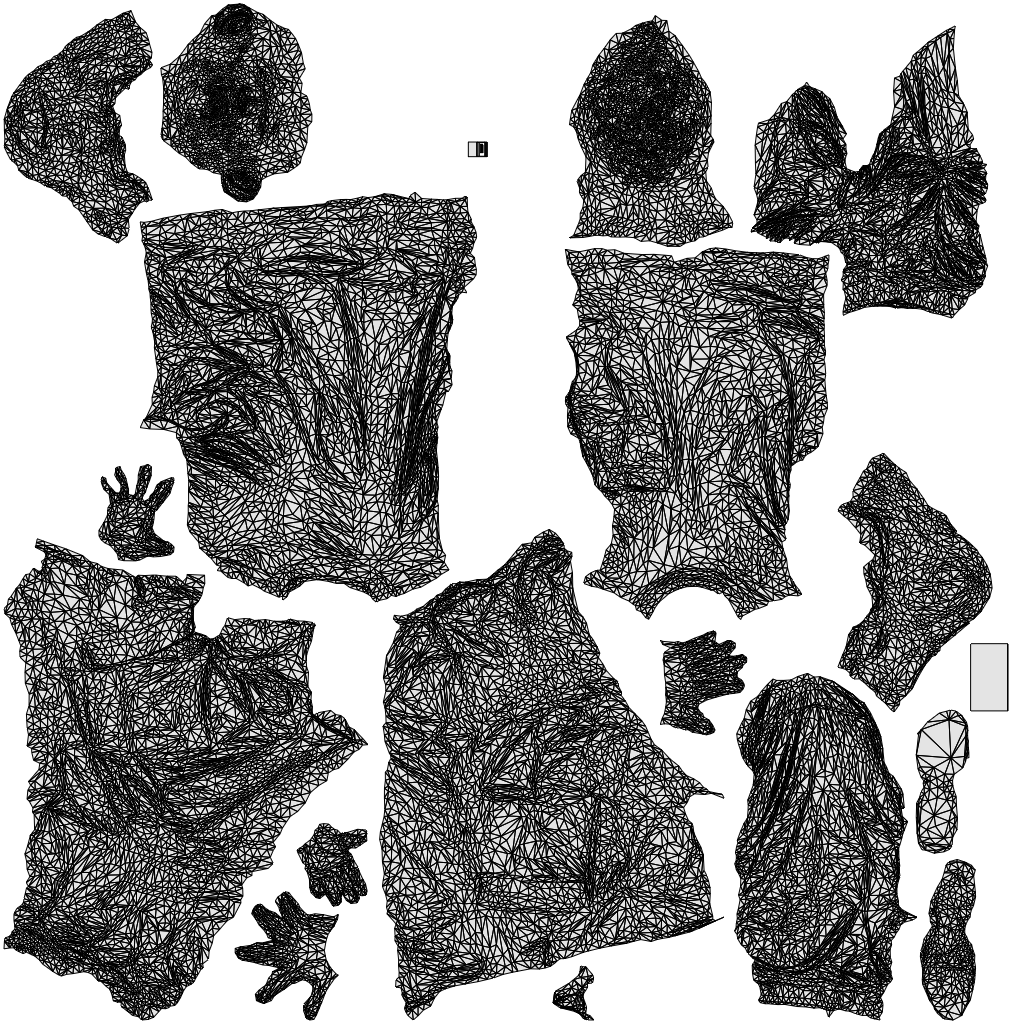 3D scanned man walking casual, photorealistic archviz people for Enscape and SketchUp, wireframe top-down view