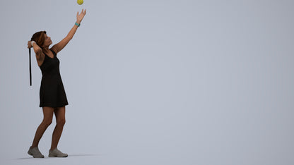 3D scanned woman sport, photorealistic archviz people for Enscape and SketchUp, side view render
