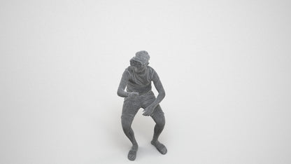 3D people model boy casual kids, scanned human for 3ds Max rendering, wireframe three-quarter view