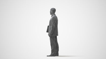3D people model man business, scanned human for 3ds Max rendering, square thumbnail