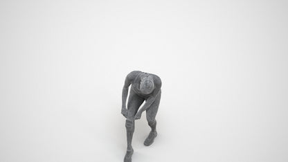 realistic 3D woman sport, scanned archviz people for Blender and 3ds Max, wireframe three-quarter view