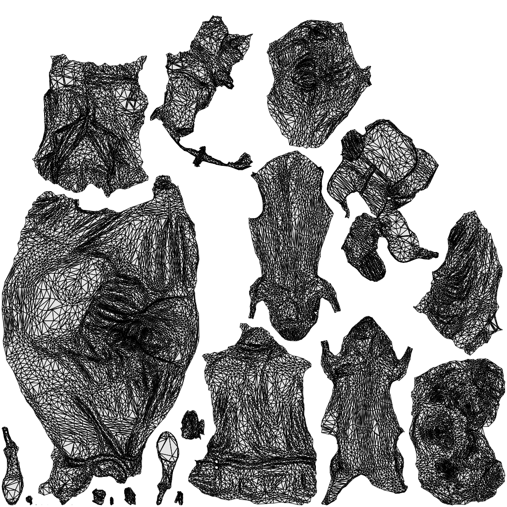 realistic 3D woman casual sitting, scanned archviz people for Blender and 3ds Max, wireframe top-down view