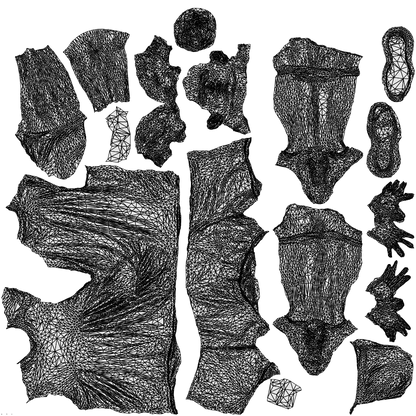photogrammetry 3D man sport, realistic human model archviz FBX, wireframe top-down view