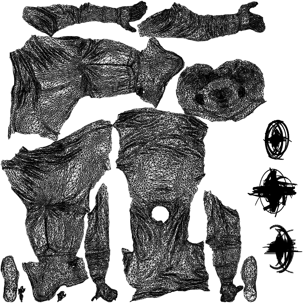 3D human model man casual cycling, photogrammetry scanned person for archviz, wireframe top-down view