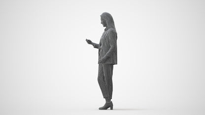 3D scanned woman business, photorealistic archviz people for Enscape and SketchUp, square thumbnail