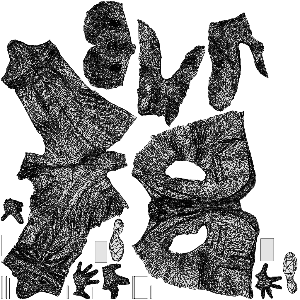 3D scanned man business, photorealistic archviz people for Enscape and SketchUp, wireframe top-down view