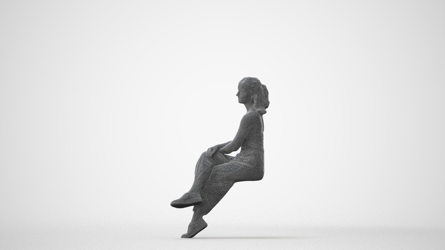 realistic 3D people girl casual kids, render-ready for V-Ray and Corona, FBX OBJ, square thumbnail