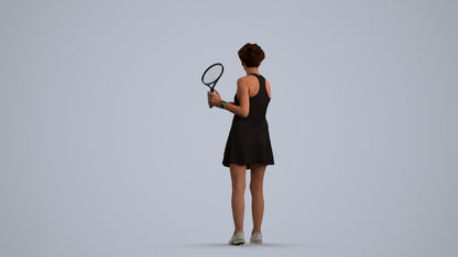 3D scanned woman sport, photorealistic archviz people for Enscape and SketchUp, front view render
