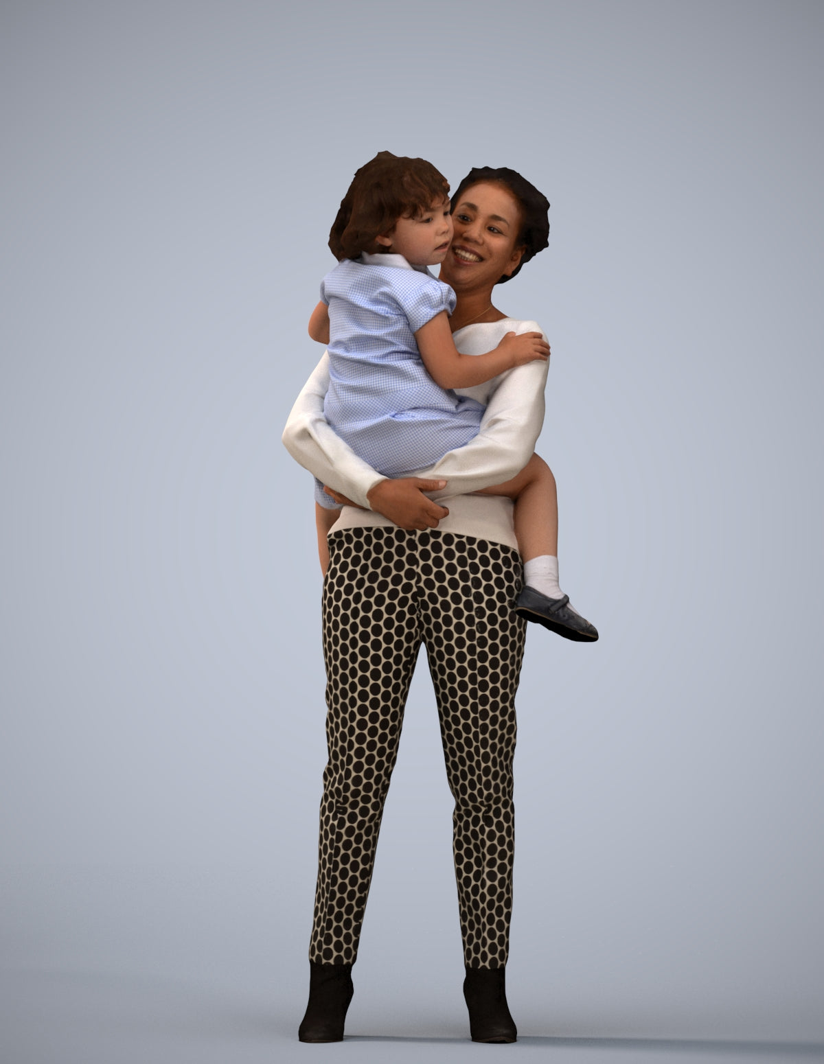 realistic 3D people girl casual kids, render-ready for V-Ray and Corona, FBX OBJ