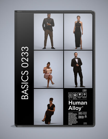 5 3D scanned people formalaffairs, photorealistic archviz pack for Enscape and SketchUp