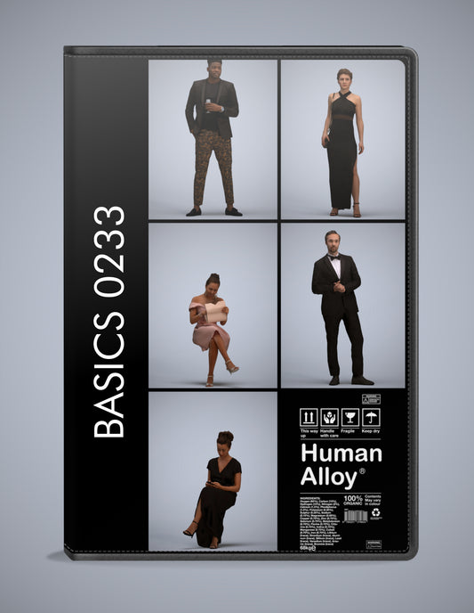 5 3D scanned people formalaffairs, photorealistic archviz pack for Enscape and SketchUp