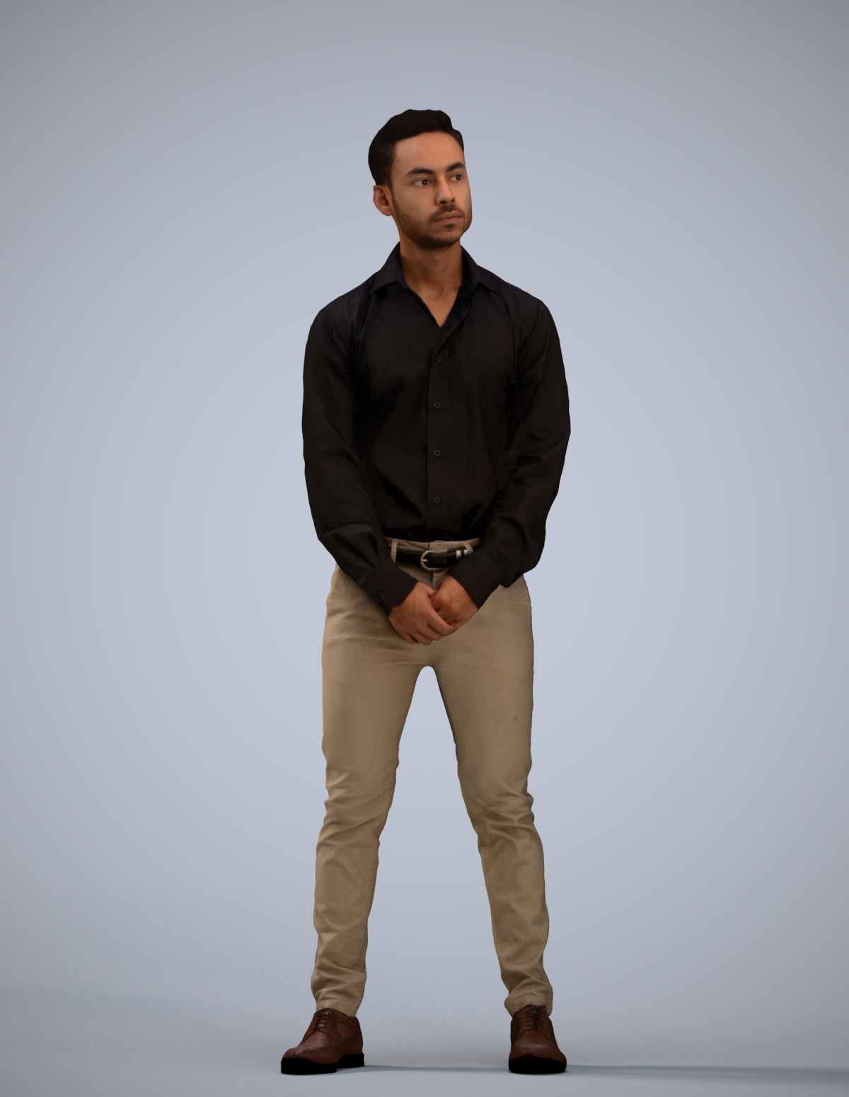 photogrammetry 3D man business standing, realistic human model archviz FBX