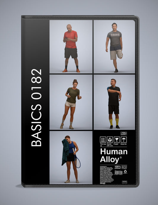 3D people models sport bundle, 5 scanned humans for 3ds Max rendering